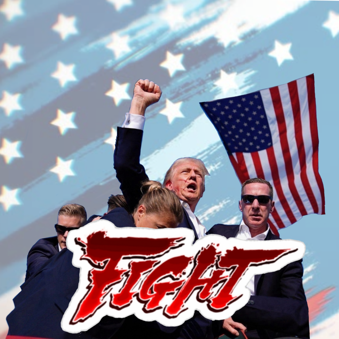 Trump FIGHT charity sticker